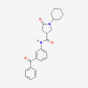 N-(3-benzoylphenyl)-1-cyclohexyl-5-oxopyrrolidine-3-carboxamide