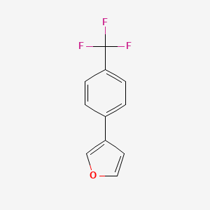 molecular formula C11H7F3O B12905835 Furan, 3-[4-(trifluoromethyl)phenyl]- CAS No. 918625-93-1