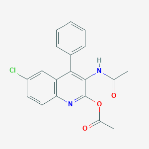 3-Acetamido-6-chloro-4-phenylquinolin-2-yl acetate