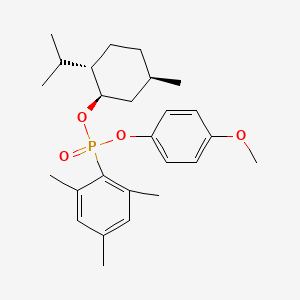 molecular formula C26H37O4P B12905874 (Rp)-(1R,2S,5R)-2-Isopropyl-5-methylcyclohexyl (4-methoxyphenyl) mesitylphosphonate 