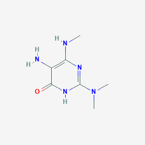 molecular formula C7H13N5O B12905883 5-Amino-2-(dimethylamino)-6-(methylamino)pyrimidin-4(1H)-one CAS No. 61693-35-4