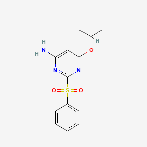 2-Benzenesulfonyl-6-sec-butoxy-pyrimidin-4-ylamine