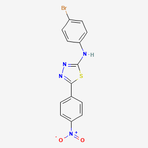 N-(4-bromophenyl)-5-(4-nitrophenyl)-1,3,4-thiadiazol-2-amine