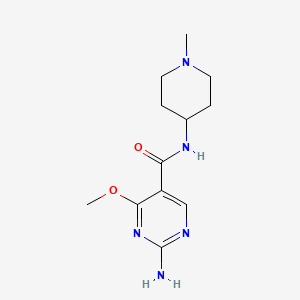 5-Pyrimidinecarboxamide, 2-amino-4-methoxy-N-(1-methyl-4-piperidinyl)-