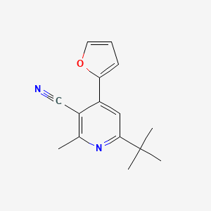 6-tert-Butyl-4-(furan-2-yl)-2-methylpyridine-3-carbonitrile