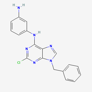 1,3-Benzenediamine, N-(2-chloro-9-(phenylmethyl)-9H-purin-6-yl)-