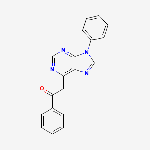 molecular formula C19H14N4O B12906227 1-Phenyl-2-(9-phenyl-9H-purin-6-yl)ethan-1-one CAS No. 70386-35-5