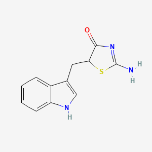 4(5H)-Thiazolone, 2-amino-5-(1H-indol-3-ylmethyl)-