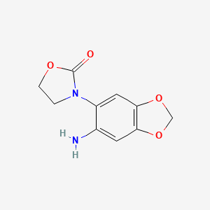 molecular formula C10H10N2O4 B1290644 3-(6-Amino-1,3-benzodioxol-5-yl)-1,3-oxazolidin-2-one CAS No. 1011405-46-1