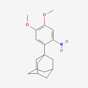 molecular formula C18H25NO2 B1290650 [2-(1-Adamantyl)-4,5-dimethoxyphenyl]amine CAS No. 931587-86-9