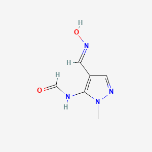 N-[4-[(E)-hydroxyiminomethyl]-2-methylpyrazol-3-yl]formamide