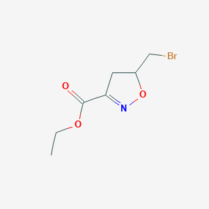 Ethyl 5-(bromomethyl)-4,5-dihydro-1,2-oxazole-3-carboxylate