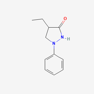 4-Ethyl-1-phenylpyrazolidin-3-one