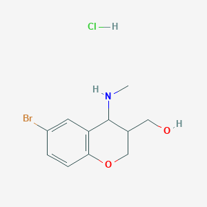 molecular formula C11H15BrClNO2 B1290667 [6-bromo-4-(methylamino)-3,4-dihydro-2H-chromen-3-yl]methanol hydrochloride CAS No. 321391-98-4