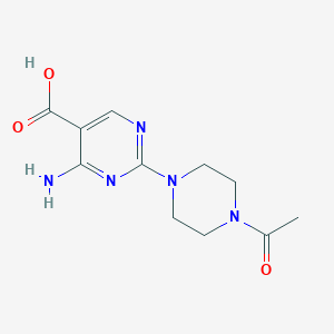 2-(4-Acetylpiperazin-1-yl)-4-aminopyrimidine-5-carboxylic acid