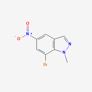 molecular formula C8H6BrN3O2 B1290677 7-Bromo-1-methyl-5-nitro-1H-indazole CAS No. 952183-39-0