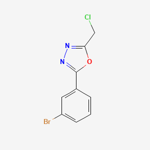molecular formula C9H6BrClN2O B1290681 2-(3-Bromophenyl)-5-(chloromethyl)-1,3,4-oxadiazole CAS No. 944391-84-8