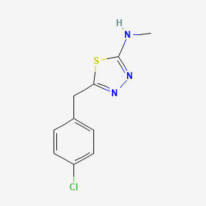 5-[(4-Chlorophenyl)methyl]-N-methyl-1,3,4-thiadiazol-2-amine