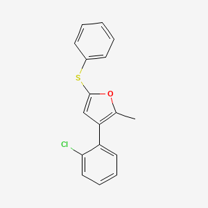 3-(2-Chlorophenyl)-2-methyl-5-(phenylthio)furan