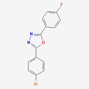 2-(4-Bromophenyl)-5-(4-fluorophenyl)-1,3,4-oxadiazole