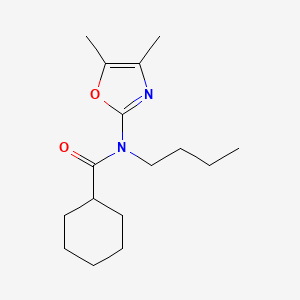 N-Butyl-N-(4,5-dimethyl-1,3-oxazol-2-yl)cyclohexanecarboxamide