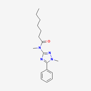 N-Methyl-N-(1-methyl-5-phenyl-1H-1,2,4-triazol-3-yl)heptanamide