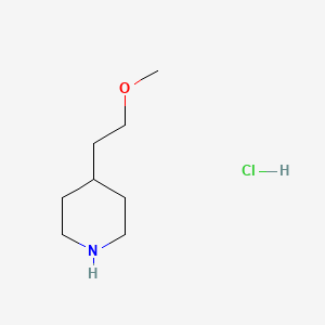 molecular formula C8H18ClNO B1290725 4-(2-甲氧基乙基)哌啶盐酸盐 CAS No. 868849-54-1