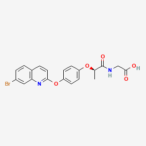 N-[(2R)-2-{4-[(7-Bromoquinolin-2-yl)oxy]phenoxy}propanoyl]glycine