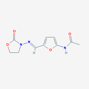 N-(5-(((2-Oxooxazolidin-3-yl)imino)methyl)furan-2-yl)acetamide