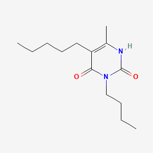 3-Butyl-6-methyl-5-pentyluracil-