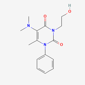 Uracil, 5-(dimethylamino)-3-hydroxyethyl-6-methyl-1-phenyl-