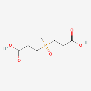 molecular formula C7H13O5P B12907306 Propanoic acid, 3,3'-(methylphosphinylidene)bis- CAS No. 51805-41-5