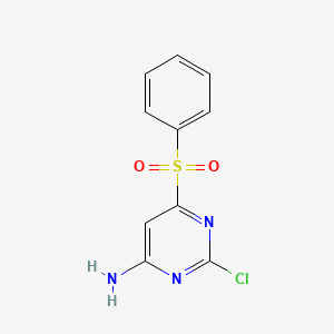 4-Pyrimidinamine, 2-chloro-6-(phenylsulfonyl)-