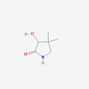 molecular formula C6H11NO2 B1290743 3-Hydroxy-4,4-dimethylpyrrolidin-2-one CAS No. 70006-38-1