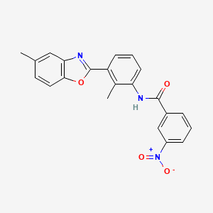 N-[2-Methyl-3-(5-methyl-benzooxazol-2-yl)-phenyl]-3-nitro-benzamide