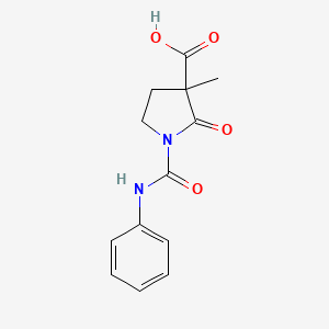 3-Methyl-2-oxo-1-(phenylcarbamoyl)pyrrolidine-3-carboxylic acid