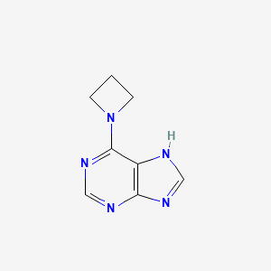 molecular formula C8H9N5 B1290755 6-(azetidin-1-yl)-9H-purine 
