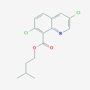 molecular formula C15H15Cl2NO2 B12907566 3-Methylbutyl 3,7-dichloroquinoline-8-carboxylate CAS No. 381686-77-7