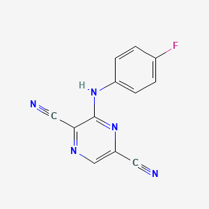 3-(4-Fluoroanilino)pyrazine-2,5-dicarbonitrile