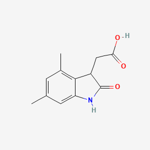 molecular formula C12H13NO3 B1290805 (4,6-Dimethyl-2-oxo-2,3-dihydro-1H-indol-3-YL)acetic acid CAS No. 915922-61-1