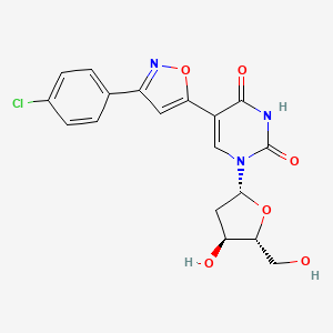 5-(3-(4-Chloro-phenyl)-isoxazol-5-yl)-1-((2R,4S,5R)-4-hydroxy-5-hydroxymethyl-tetrahydro-furan-2-yl)-1H-pyrimidine-2,4-dione