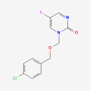 1-{[(4-Chlorophenyl)methoxy]methyl}-5-iodopyrimidin-2(1H)-one