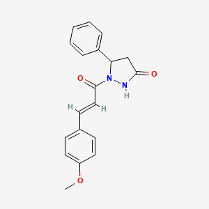 1-(3-(4-Methoxyphenyl)acryloyl)-5-phenylpyrazolidin-3-one