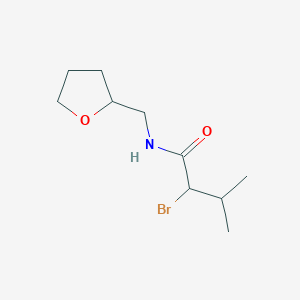 2-bromo-3-methyl-N-(oxolan-2-ylmethyl)butanamide