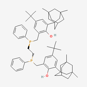 6,6'-((cis-Ethane-1,2-diylbis(phenylphosphinediyl))bis(methylene))bis(4-(tert-butyl)-2-(3,5-dimethyladamantan-1-yl)phenol)