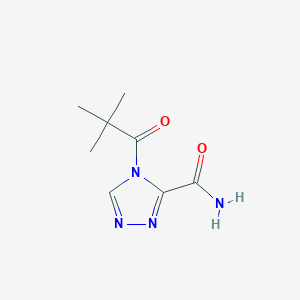 4-(2,2-Dimethylpropanoyl)-4H-1,2,4-triazole-3-carboxamide