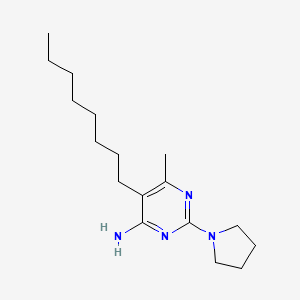 6-Methyl-5-octyl-2-(pyrrolidin-1-YL)pyrimidin-4-amine