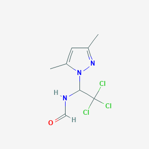 N-(2,2,2-Trichloro-1-(3,5-dimethyl-1H-pyrazol-1-yl)ethyl)formamide