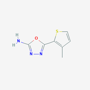 molecular formula C7H7N3OS B1290830 5-(3-Methylthiophen-2-yl)-1,3,4-oxadiazol-2-amine CAS No. 1017048-74-6
