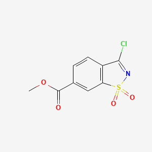 molecular formula C9H6ClNO4S B1290833 Methyl 3-chloro-1,1-dioxo-1,2-benzothiazole-6-carboxylate 